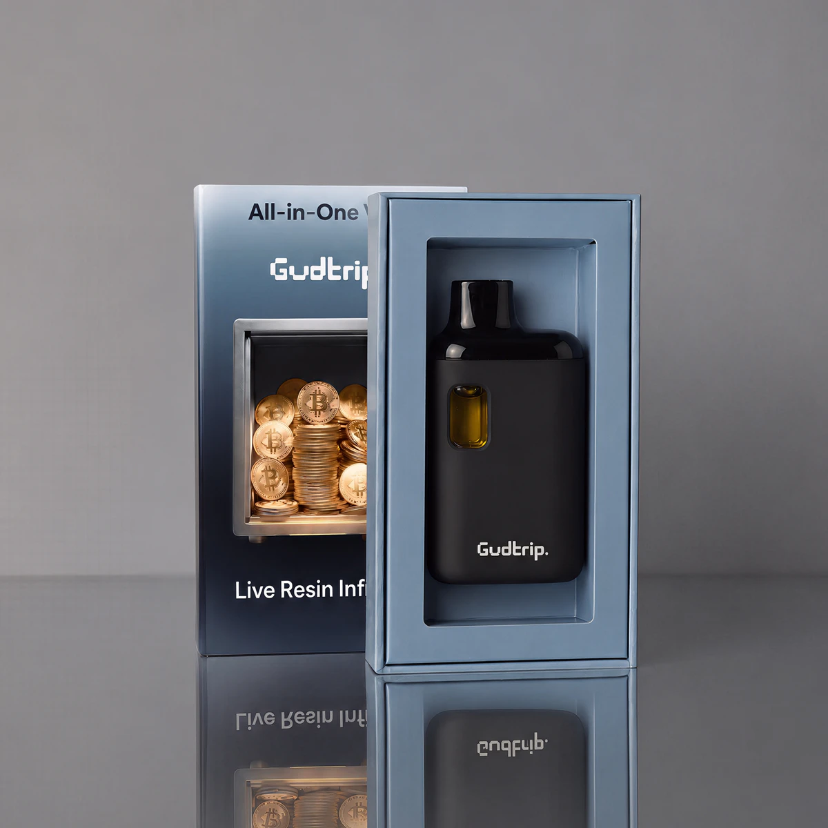 Gudtrip Live Resin AIO 1g package and device